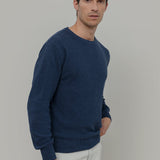 Blu Baltico | Maglioncino leggero cotone jeans rigenerato