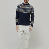 Maglione Uomo Lana Riciclata Stile Norvegese Fantasia Jacquard Armando  - Rifò Lab Moda circolare made in Italy