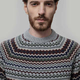 Maglione Uomo Lana Riciclata Stile Norvegese Fantasia Jacquard Armando  - Rifò Lab Moda circolare made in Italy