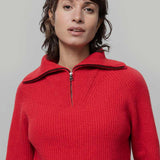 Maglia Zip Donna Lana Rigenerata Annalisa - Rifò Lab Moda circolare made in Italy 
