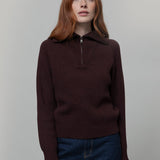 Maglia Zip Donna Lana Rigenerata Annalisa - Rifò Lab Moda circolare made in Italy 