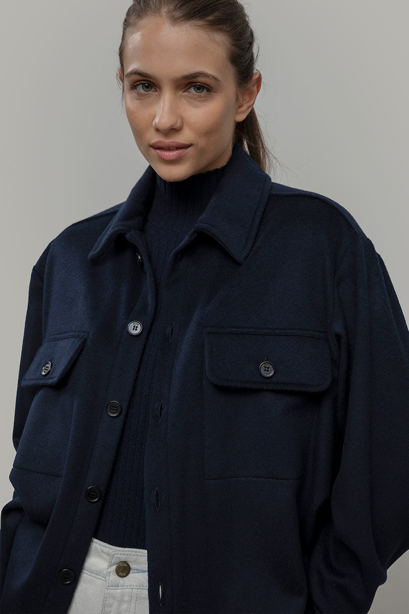 Overshirt Giacca Lana Donna e Uomo Unisex Lana Rigenerata - Rifò Lab Moda circolare made in Italy 