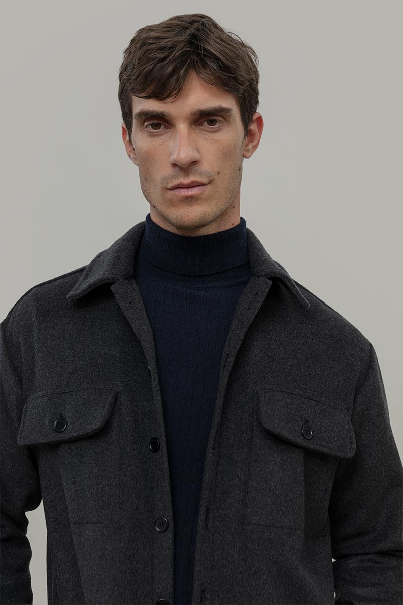 Overshirt Giacca Lana Donna e Uomo Unisex Lana Rigenerata - Rifò Lab Moda circolare made in Italy 