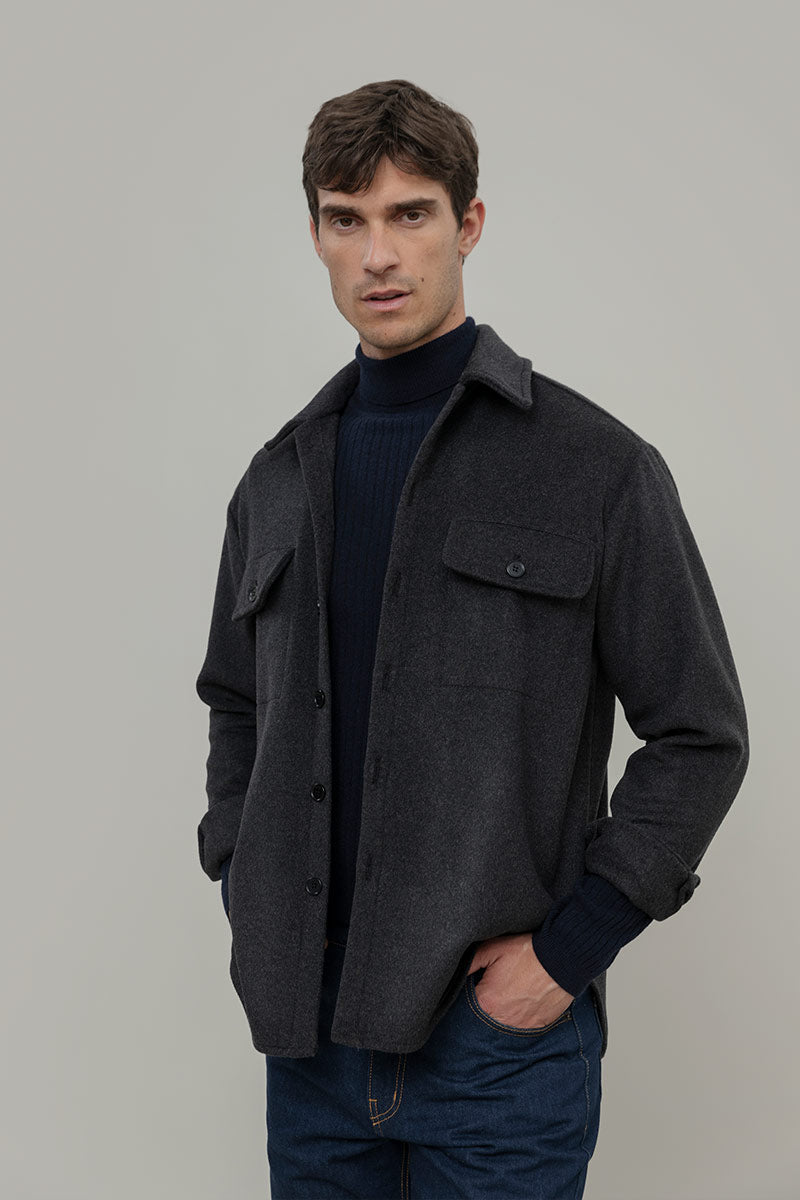 Overshirt Giacca Lana Donna e Uomo Unisex Lana Rigenerata - Rifò Lab Moda circolare made in Italy 