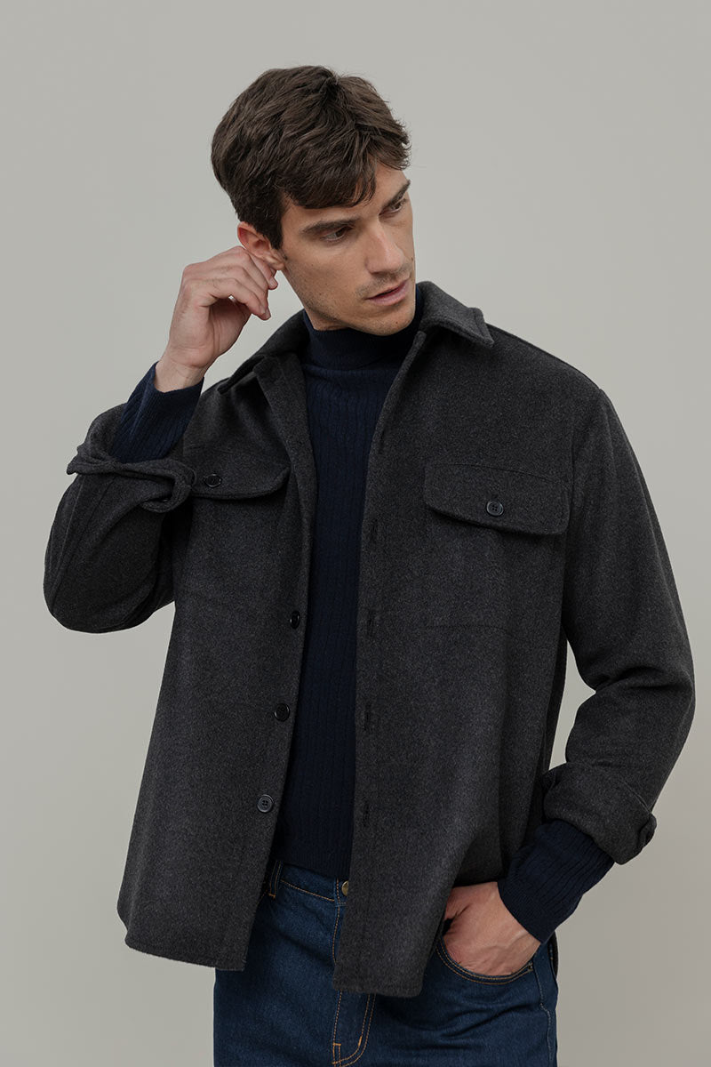 Overshirt Giacca Lana Donna e Uomo Unisex Lana Rigenerata - Rifò Lab Moda circolare made in Italy 