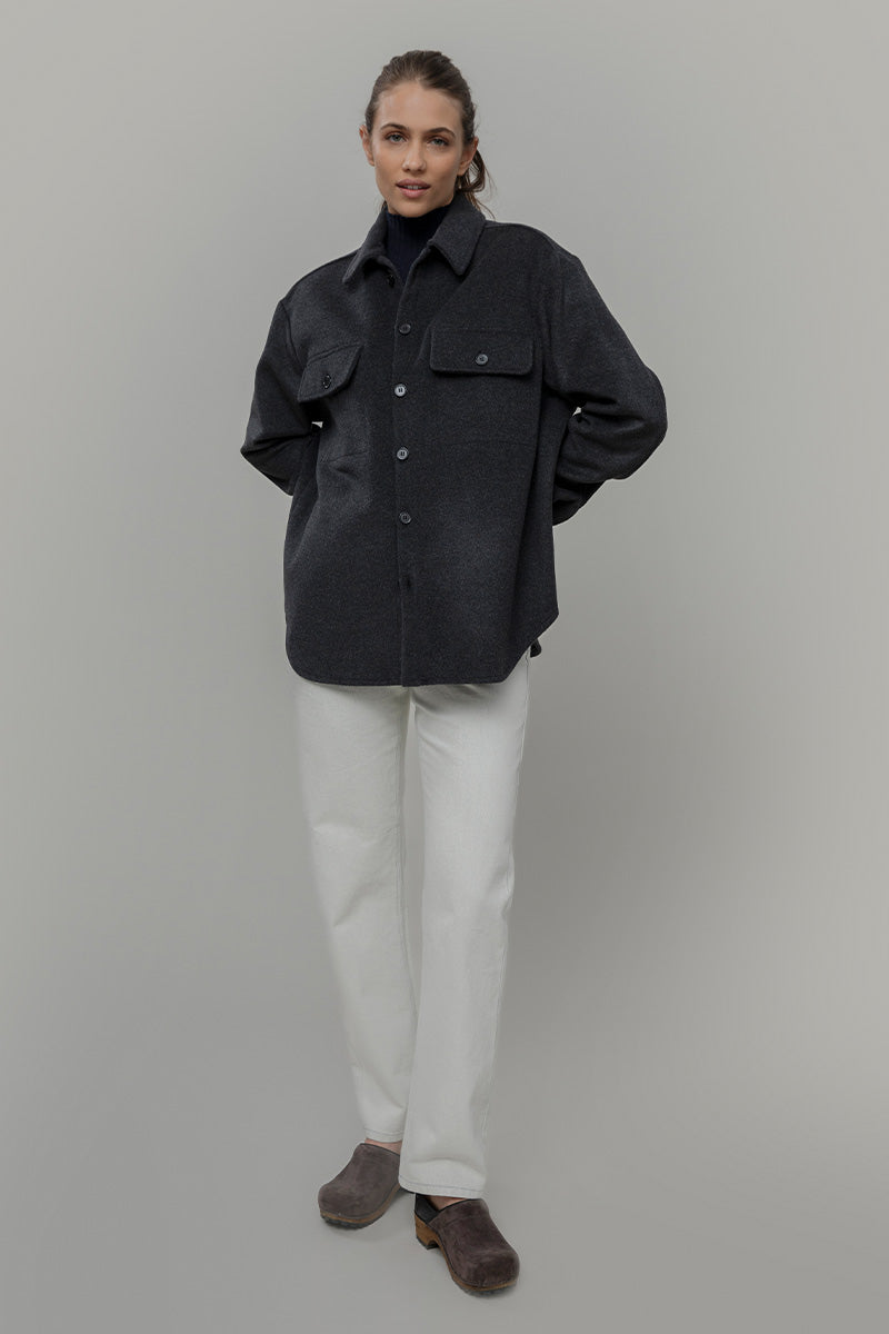 Overshirt Giacca Lana Donna e Uomo Unisex Lana Rigenerata - Rifò Lab Moda circolare made in Italy 