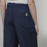 Pantaloni Larghi Donna Viscosa Blu Diana - Inghirami x Rifò

