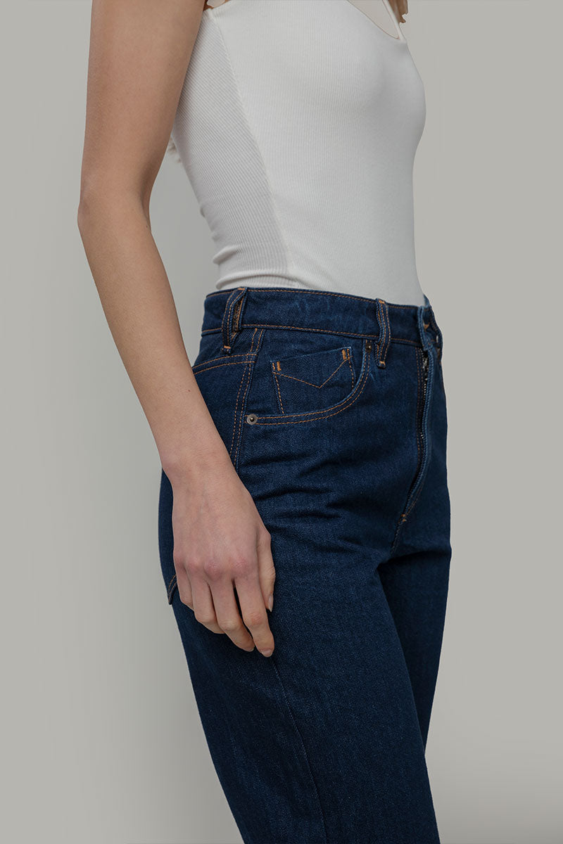 Indigo | Pantaloni Jeans Donna Cotone Rigenerato Aglaia