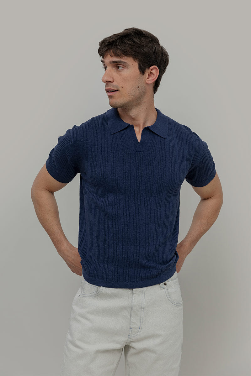 Polo Maniche Corte Uomo Seta Rigenerata Damiano