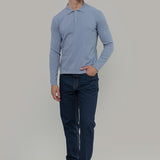 Polo Maniche Lunghe Uomo Cotone Rigenerato Antonio - Rifò Lab Moda circolare made in Italy