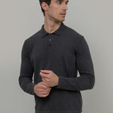 Polo Maniche Lunghe Uomo Cotone Rigenerato Antonio - Rifò Lab Moda circolare made in Italy