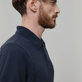 Maglietta Polo Uomo Maniche Corte Cotone Blu Luigi - Rifò