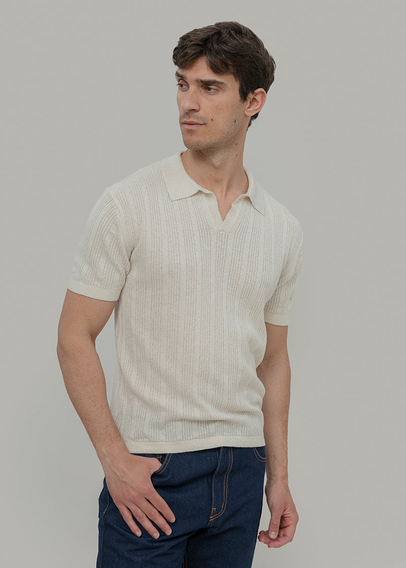 Polo Maniche Corte Uomo Seta Rigenerata Damiano