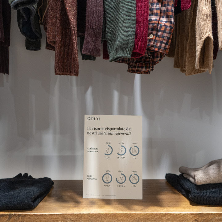 Negozio Roma Rifò Temporary Store Abbigliamento Sostenibile Donna Moda Circolare made in Italy