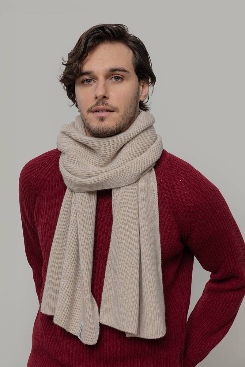 Sciarpa Cashmere Rigenerato Donna Uomo Federico - Rifò Lab Moda circolare made in Italy