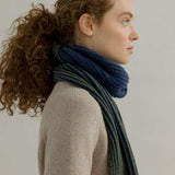 Sciarpa Cashmere Donna Uomo Rigenerato Verde Blu Julia - Rifò Lab Moda circolare made in Italy