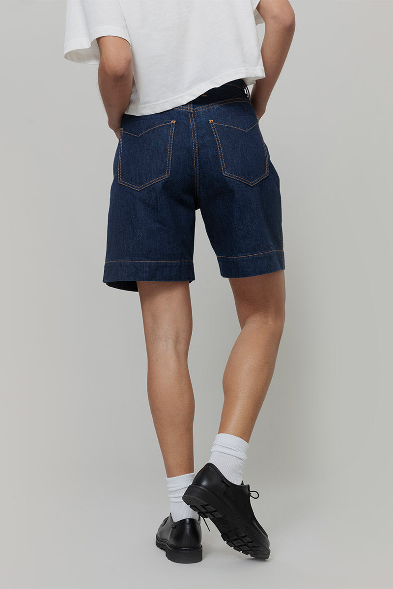 Shorts Donna Pantaloncini Jeans Riciclato Blu Enrica  - Rifò Lab Moda circolare made in Italy