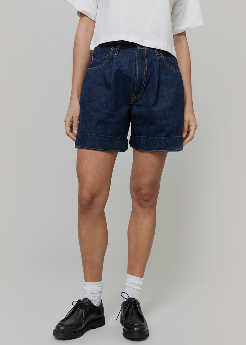 Shorts Donna Pantaloncini Jeans Riciclato Blu Enrica  - Rifò Lab Moda circolare made in Italy