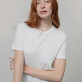 T-Shirt Donna Cotone Rigenerato Mimma Bianco - Rifò Lab Moda circolare made in Italy