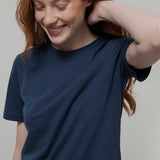 T-Shirt Donna Cotone Rigenerato Mimma Blu