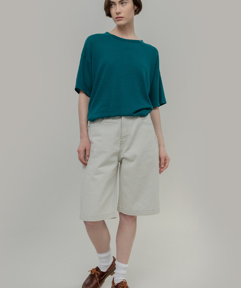 T-shirt in Maglia Donna Lino Riciclato Febe - Rifò Lab Moda circolare made in Italy
