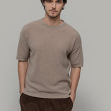 Knitted T shirt in Maglia Cashmere Leggero Uomo - Rifò Lab Moda circolare made in Italy 