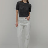 T-shirt in Maglia Traforata Cotone Donna Neda  - Rifò Lab Moda circolare made in Italy