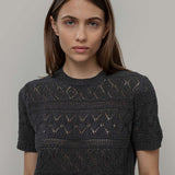 T-shirt in Maglia Traforata Cotone Donna Neda  - Rifò Lab Moda circolare made in Italy