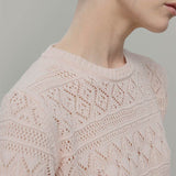 T-shirt in Maglia Traforata Cotone Donna Neda  - Rifò Lab Moda circolare made in Italy