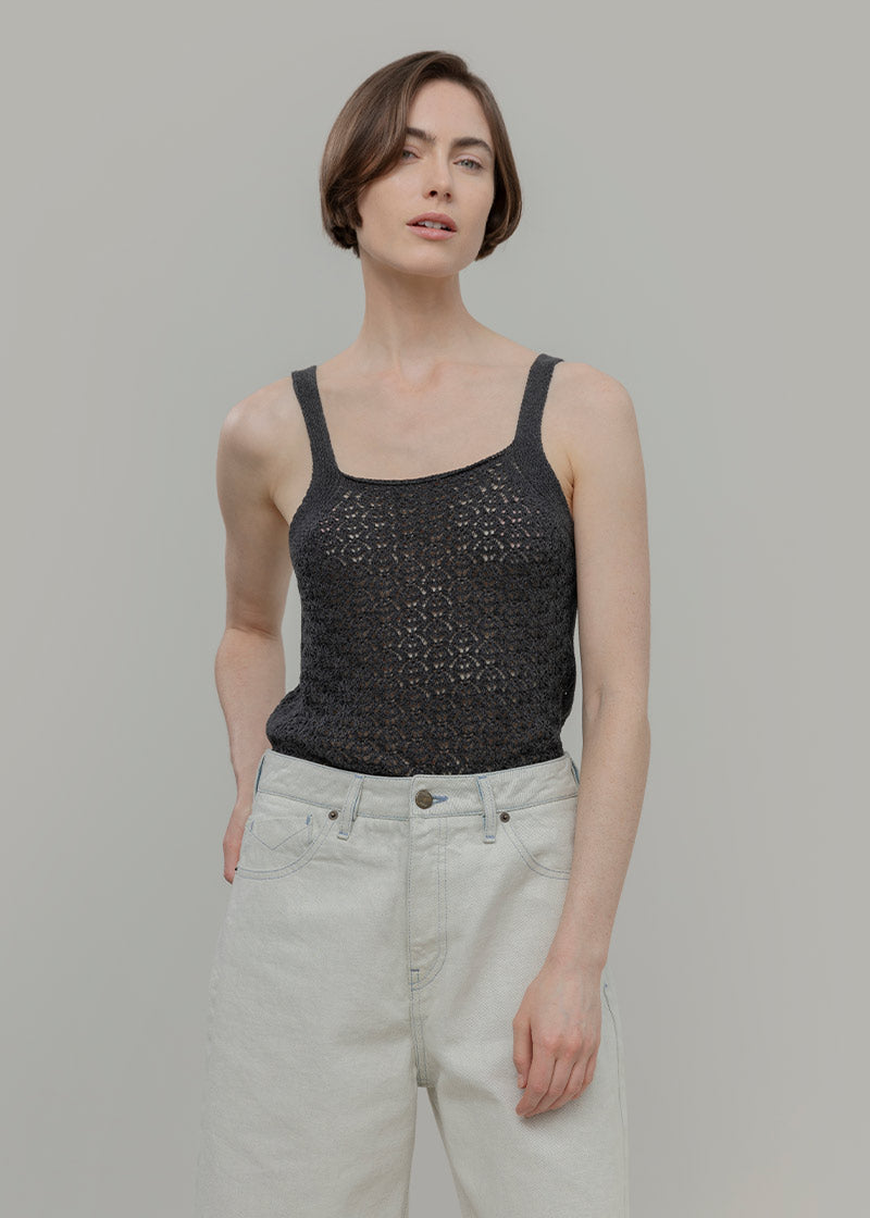 Tank Top Crochet Cotone Riciclato Donna Marilù - Rifò Lab Moda circolare made in Italy