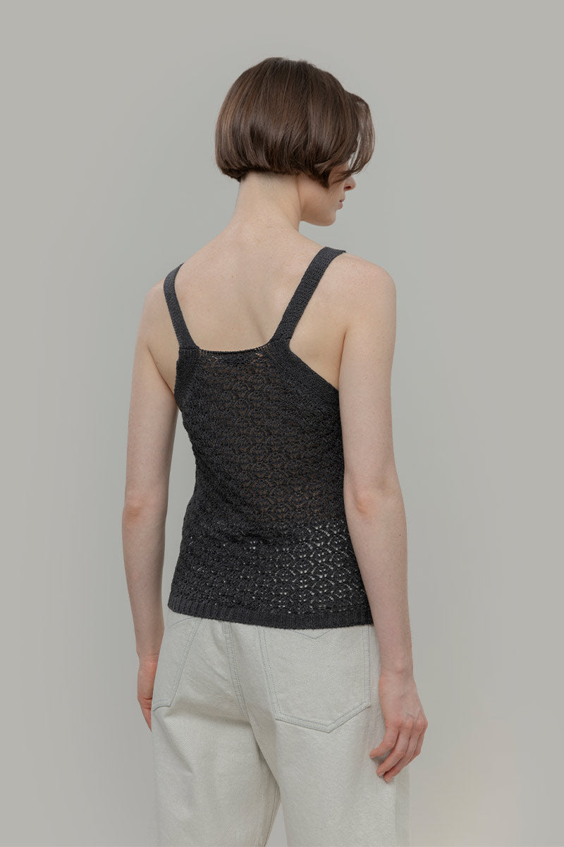 Tank Top Crochet Cotone Riciclato Donna Marilù - Rifò Lab Moda circolare made in Italy