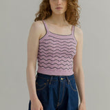 Tank Top Donna Cotone in Maglia Perla - Rifò