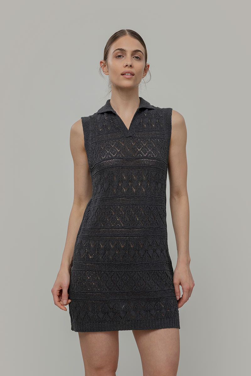 Vestito Estivo in Maglia Donna Cotone Abito Crochet Daniela  - Rifò Lab Moda circolare made in Italy