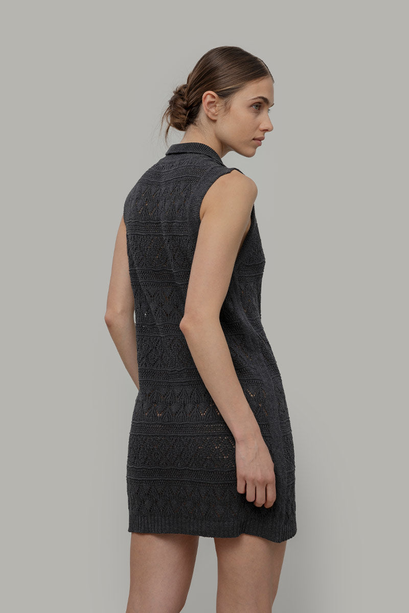 Vestito Estivo in Maglia Donna Cotone Abito Crochet Daniela  - Rifò Lab Moda circolare made in Italy