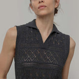 Vestito Estivo in Maglia Donna Cotone Abito Crochet Daniela  - Rifò Lab Moda circolare made in Italy